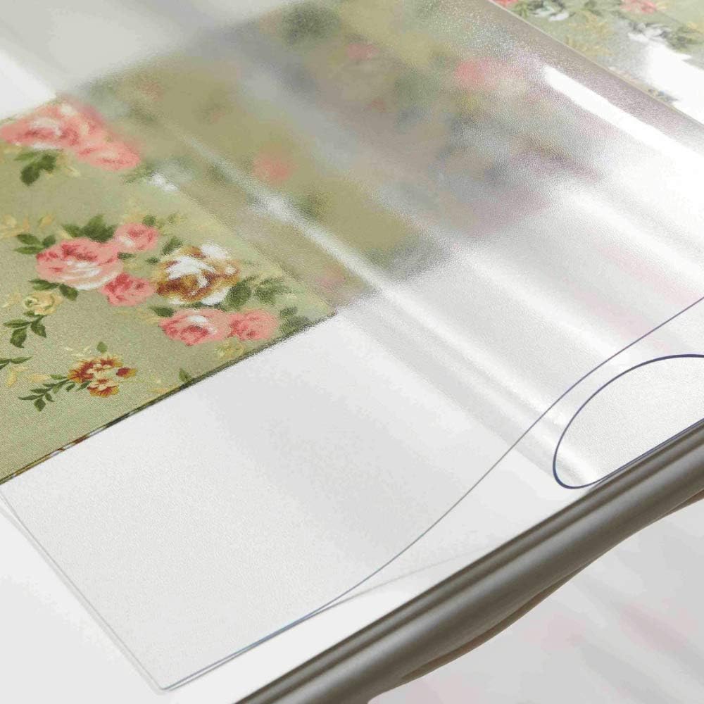 12 16 Inch 1.5mm NECAUX x Frosted Table Protector - Thick PVC Vinyl Desk Pad Mat for End Tables, Night Stands, Dressers