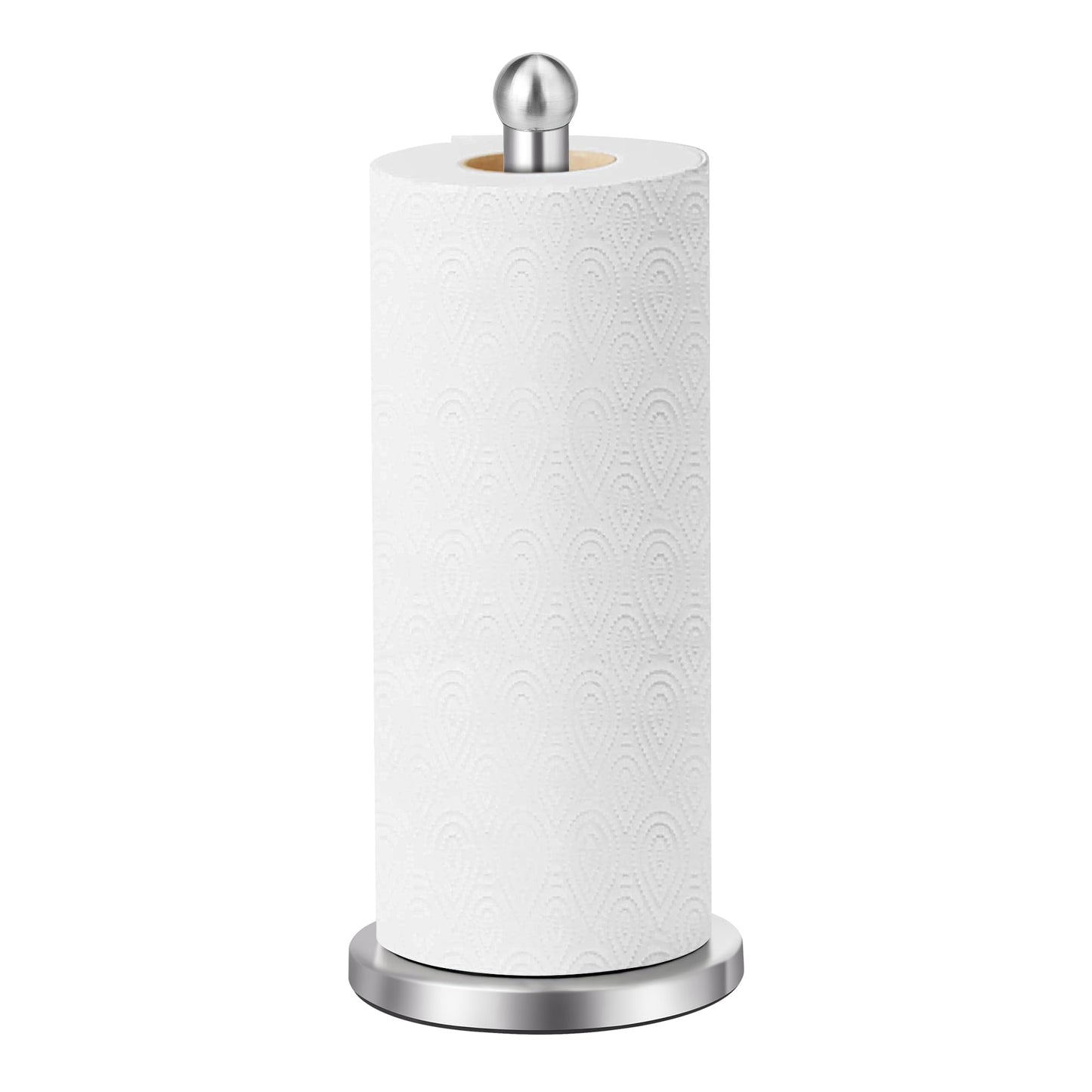 Paper Towel Holder Countertop, Paper Towel Holder with Solid Weighted Base, for Standard and Large Size Rolls