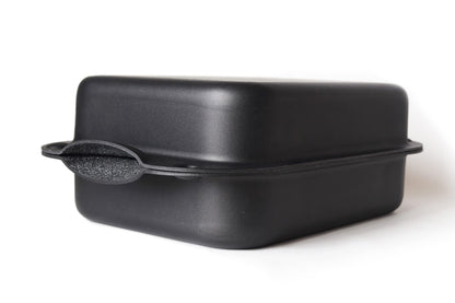 DaTerra Cucina - Nonstick Ceramic Coated Dual Roasting Pan Set – 2 Identical Pans, Oven Safe, Ideal for Roasting, Baking, Searing, Braising, Casseroles, Fits Most Toaster Ovens - 13 x 8 x 4.25