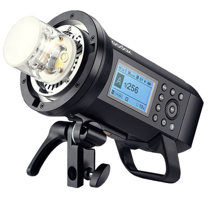 Godox AD400Pro 400Ws Studio Outdoor Strobe Flash Kit, TTL 1/8000s HSS 2.4G GN72 Monolight Light, Lithium Battery with AD-S65S 26"/65cm Godox Mount Grid Softbox, Barn door, Umbrella, Standard Reflector