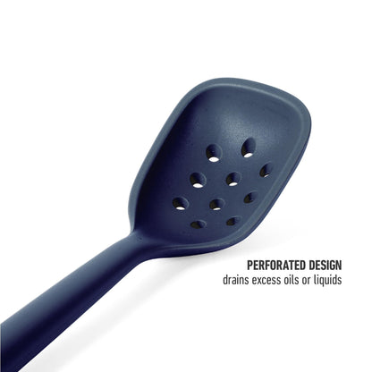 Calphalon Edge Silicone Flexible Slotted Spoon/Skimmer - Navy Blue