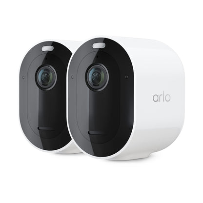 Arlo Pro 5S Spotlight Security Camera 2K HDR | Outdoor | Wireless | Dual-Band Wi-Fi Connects to Strongest Network |12X Zoom, 2-Way Audio, Siren, Color Night Vision,Live Stream(White, 4 Cameras)