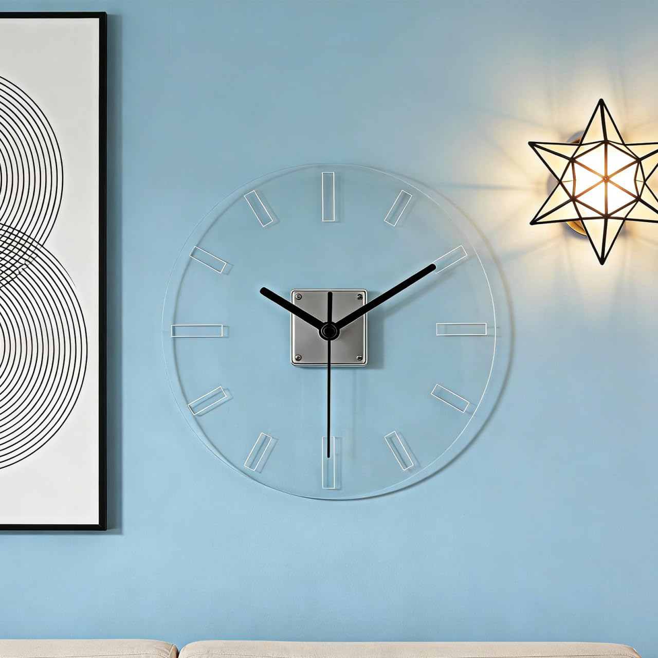 DIYEAH Clock Face: Acrylic Router Template - Clock Face Stencil for Woodworking Crafting Roman Numeral Router Dial Insert Accessory