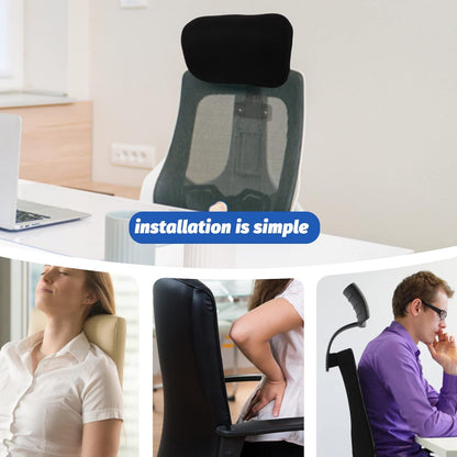 Tofficu Office Chair Headrest Attachment, Adjustable Chair Head Cushion for Office Chair (3.0cm Fixing Clips)