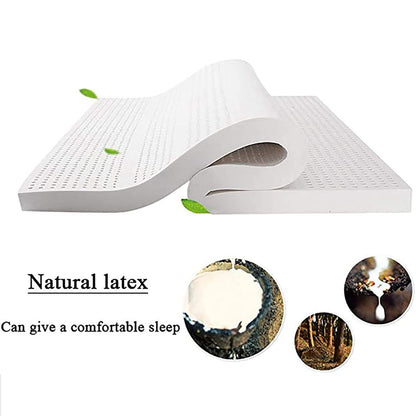 BIRJXVTO Natural Latex Mattresses, Premium Supporting Bed Pads with Luxurious Softness,Breathable and Comfortable Bed Toppers,2in,100x200cm(39x79in)