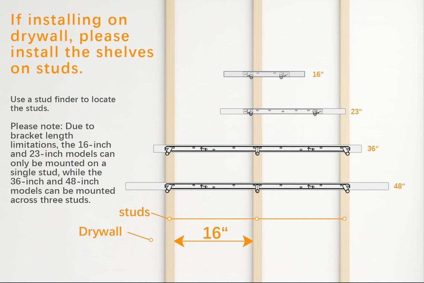 BAYKA Floating Shelves - 48-Inch Rustic Wood Wall-Mounted Shelves for Home Decor | Set of 2, Rustic Brown
