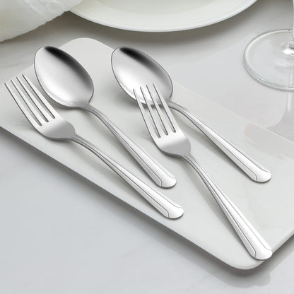 BEWOS 24 Pieces Teaspoons, 6.2 Inches Stainless Steel Teaspoons Silverware, Spoon Silverware, Coffee Spoons, Small Spoon, Mirror Polished, Dishwasher Safe, Silver Spoons For Home, Restaurant