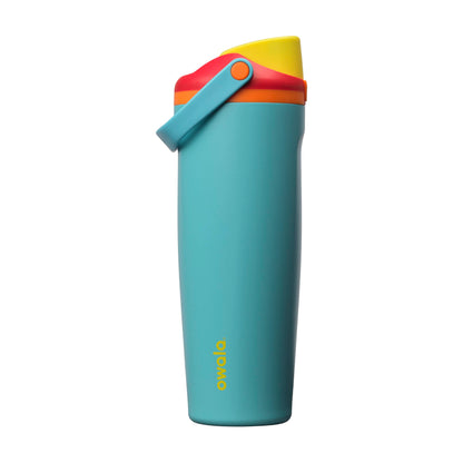 Owala FreeSip Sway Insulated Stainless Steel Water Bottle with Two-Way Spout, Built-In Straw and Bucket Handle, Made for Travel, School, and Sports, 30oz, BPA Free, Leak Proof, Summer Sweetness