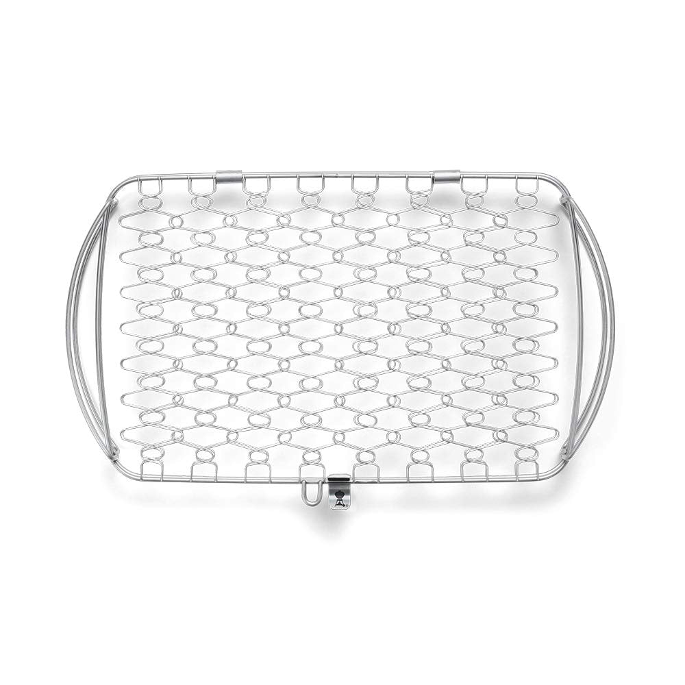 Weber Large Fish Basket – Flexible Wire Grilling Basket for Delicate Foods, Fits Weber Q 300+ Gas Grills & 18.5"+ Charcoal Grills