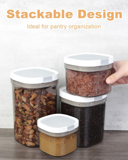 Airtight Coffee Storage Container - 1.1QT/1300ML Plastic Canister with Lid for Coffee, Flour, Sugar, BPA Free