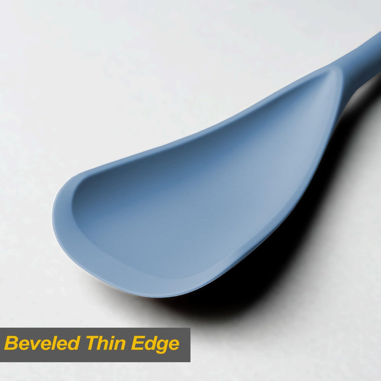 Cooking Spoon and Rice Scooper Set for Nonstick Cookwares, Heat Resistant- Seamless Design, Great for Cooking, Serving, Mixing, Scoop, and Scrape,2 Pack, Starry Blue
