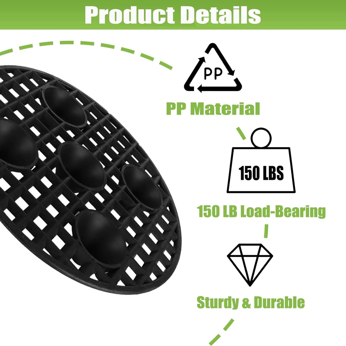 6 12 Inch QTLCOHD Pcs Pot Elevators for Plants, Black Plant Level Pot Elevator Plastic Plant Stand for Indoor Outdoor