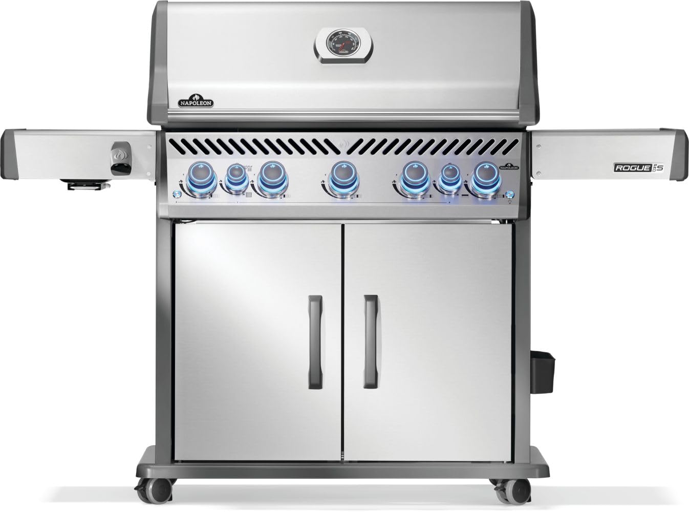 Napoleon Rogue PRO-S 625 Propane Gas Grill with Infrared Side and Rear Burners, Stainless Steel, Durable 7-Burner Ultimate Grilling Experience