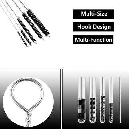 Multifunctional Pipe Cleaners Tool Set: Crevice Brushes, Pipe Tube Brush, Detailing Brush, and Gap Cleaning Brush for