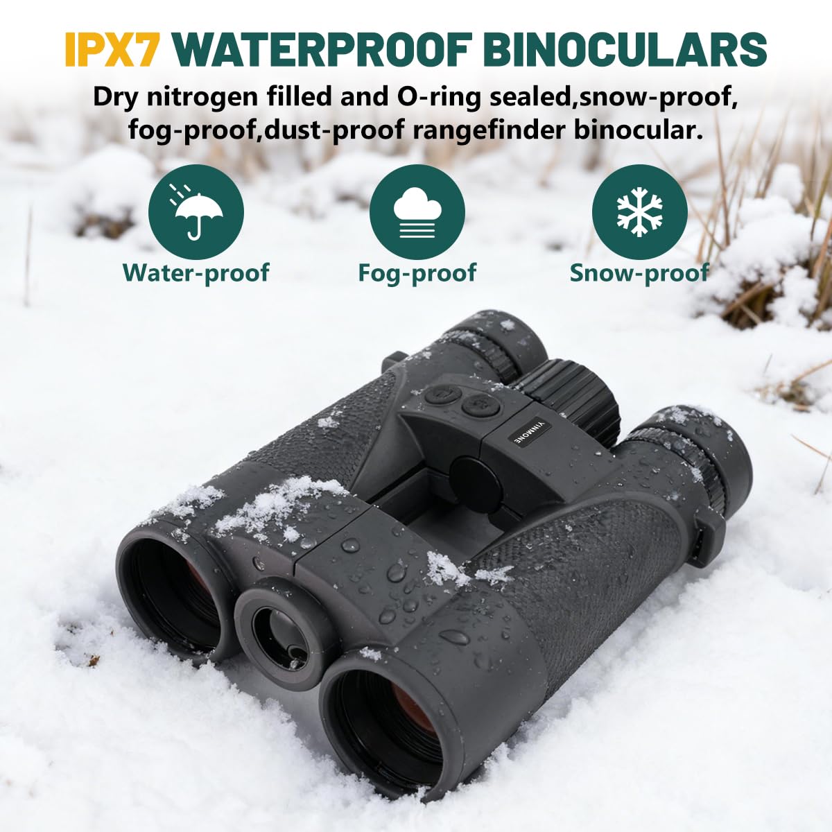 2026 New 10x42 Laser Rangefinder Binoculars for Hunting Speed Distance Measurement 2500 Yards, Fast 0.15s,PXA+UBX+BAK4 Prism Waterproof Fogproof for Adults,Shooting, Golf & Outdoor Adventures-Black