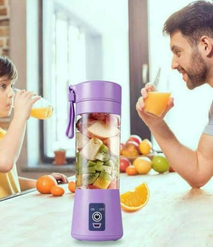 Portable Blender for Shakes and Smoothies, 380Ml 25 Watts with 6 Blades, USB Rechargeable Handheld Blender Purple