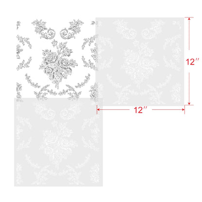 GSS Designs Flower Stencils for Painting on Wood Wall 12x12Inch Reusable Floral Wall Painting Stencils Ivy Leaf Template for Furniture Canvas Wood Home Decor DIY Art Crafts
