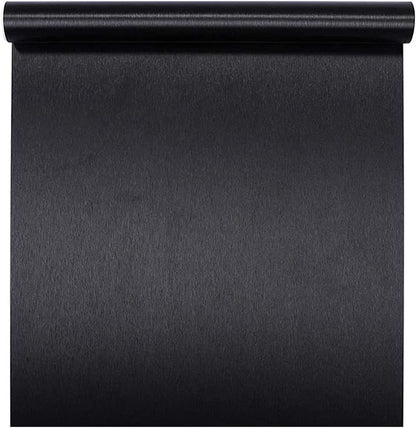 Self Adhesive Brushed Black Stainless Steel Contact Paper for Refrigerator Door, Dishwasher, Stove, Oven, Fridge