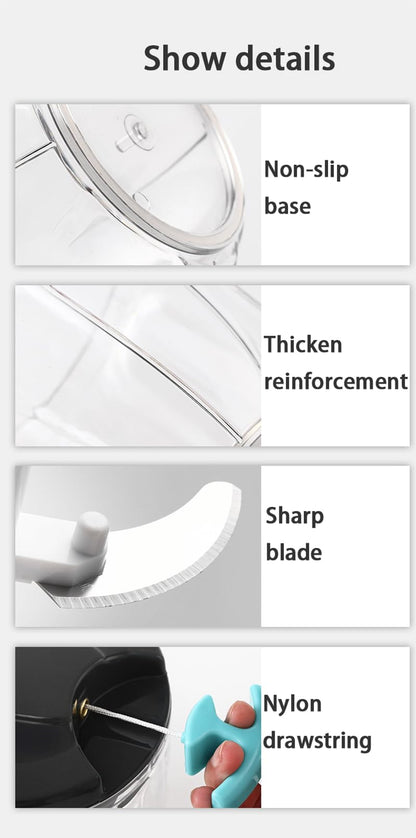 Manual Vegetable Choppers Food Processor, Portable Hand Pull String Garlic Mincer Onion Chopper, Large Capacity for Nuts, Veggies, Ginger, Herbs, etc., 900ml, Food Chopper Kitchen Cooking Tool