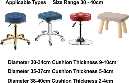 12-16 Inch/30-40cm (4, Velvet Bar Stool Covers Round Barstool Covers Round, Luxurious Fabric Stretchable Wrinkle