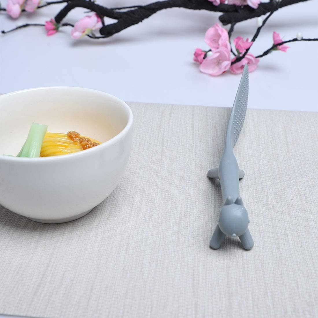 Plastic Squirrel Shaped Non-Stick Rice Paddle Spoon, Gray