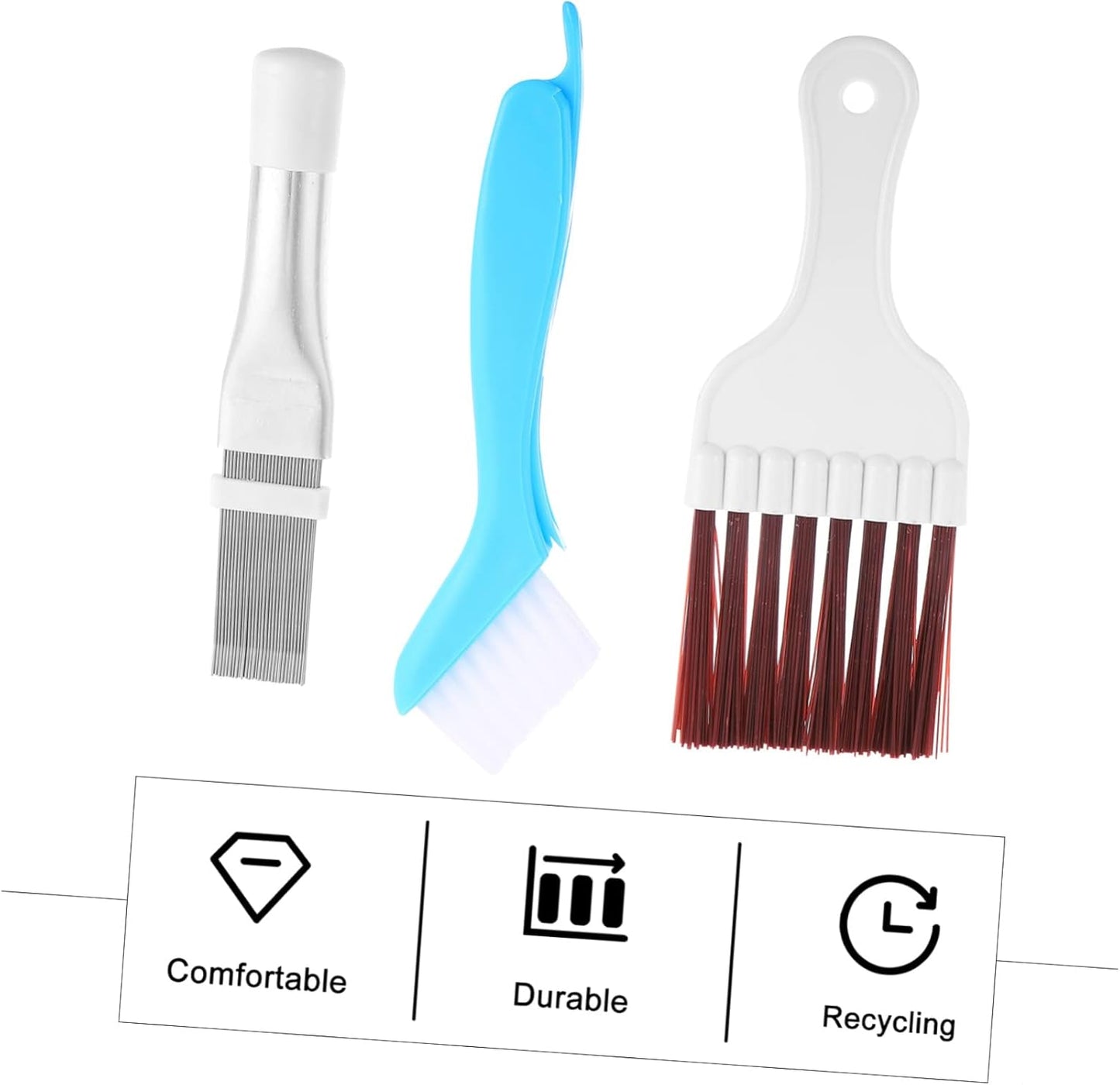 HOMSFOU Air Conditioner Cleaning Brush Set, Kitchen Cleaning Brush, Cooling Fin Comb Cleaner Tool for A/C Condenser