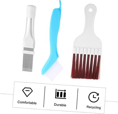 HOMSFOU Air Conditioner Cleaning Brush Set, Kitchen Cleaning Brush, Cooling Fin Comb Cleaner Tool for A/C Condenser