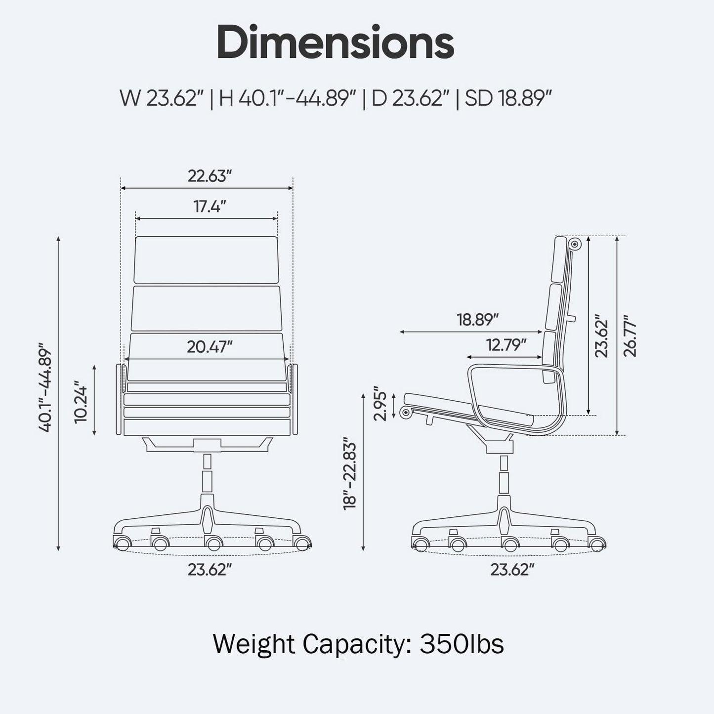 OTDMEL Genuine Leather Office Chair, Padded High Back Ergonomic Executive Desk Chair with Aluminum Arm Rest and Base, Swivel Wheels with Lumbar Support & Tilting Function, Hight Adjustable, Dark Brown