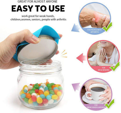 Teenitor 10PCS Multi-purpose Rubber Jar Gripper Pads, Bottle Gripper Opener for Seniors, Kids, Women, 4.88inch