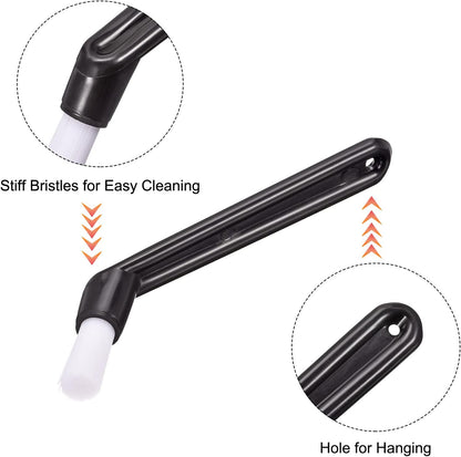 MECCANIXITY Coffee Machine Brush, 5.39" Length Black Nylon Head for Cleaning Espresso Machines, Pack of 2