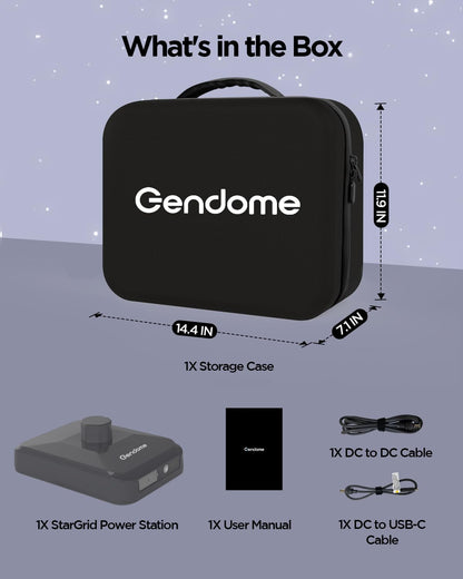 StarGrid All-in-One Kit for Starlink Mini, 288Wh 90000mAh Battery Pack Compatible with Starlink Mini, LiFePO4 Power Bank with Custom-Fit Carrying Case, for Travel Outdoor Camping