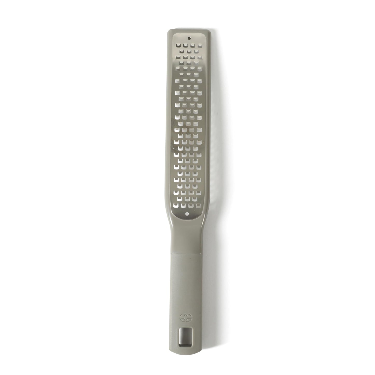 Calphalon Prime Stainless Steel Handheld Grater Lemon Zester W/Cover & Rubber Handle - Taupe