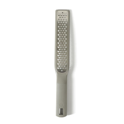 Calphalon Prime Stainless Steel Handheld Grater Lemon Zester W/Cover & Rubber Handle - Taupe