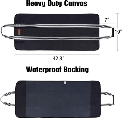 Heavy Duty Indoor Firewood Log Carrier Tote, Oxford Canvas Fabric, Foldable with Padded Handles, Large Capacity