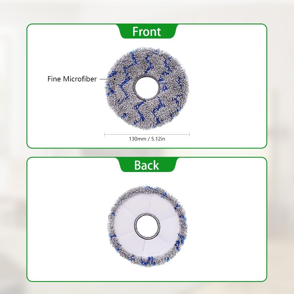 neutop Replacement Mopping Pads Microfiber Mop Cloths for Ecovacs Deebot X1 Turbo, 4-Pack