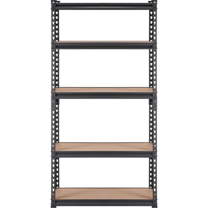 VEVOR Storage Shelving Unit, 5-Tier Adjustable, 2000 lbs Capacity, Heavy Duty Garage Shelves Metal Organizer Utility Rack, Black, 30" L x 12" W x 60" H for Kitchen Pantry Basement Bathroom Laundry