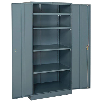 Global Industrial Storage Cabinet with Locking Turn Handle, 4 Height Adjustable Shelves, Steel Construction, 36" W x 24" D x 78" H, Tan, Assembly Required