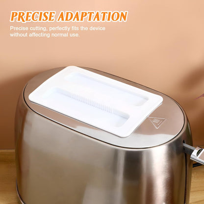 Zerodeko 2 Slice Toaster Cover, 2PCS Silicone Toaster Lid, Bread Machine Accessories (White)