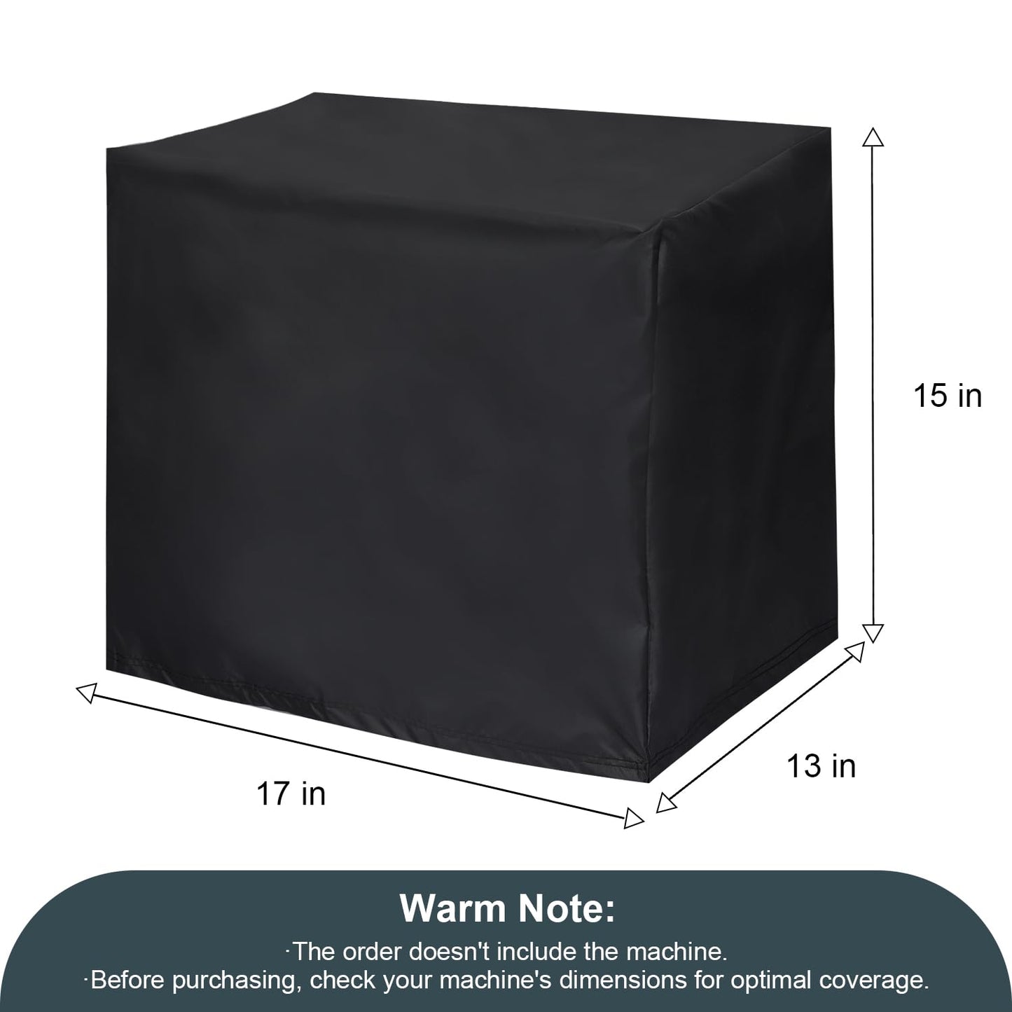 Ice Maker Cover, Universal Waterproof Shield for Rice Cooker, Bread Machine, Other Countertop Appliances, Black