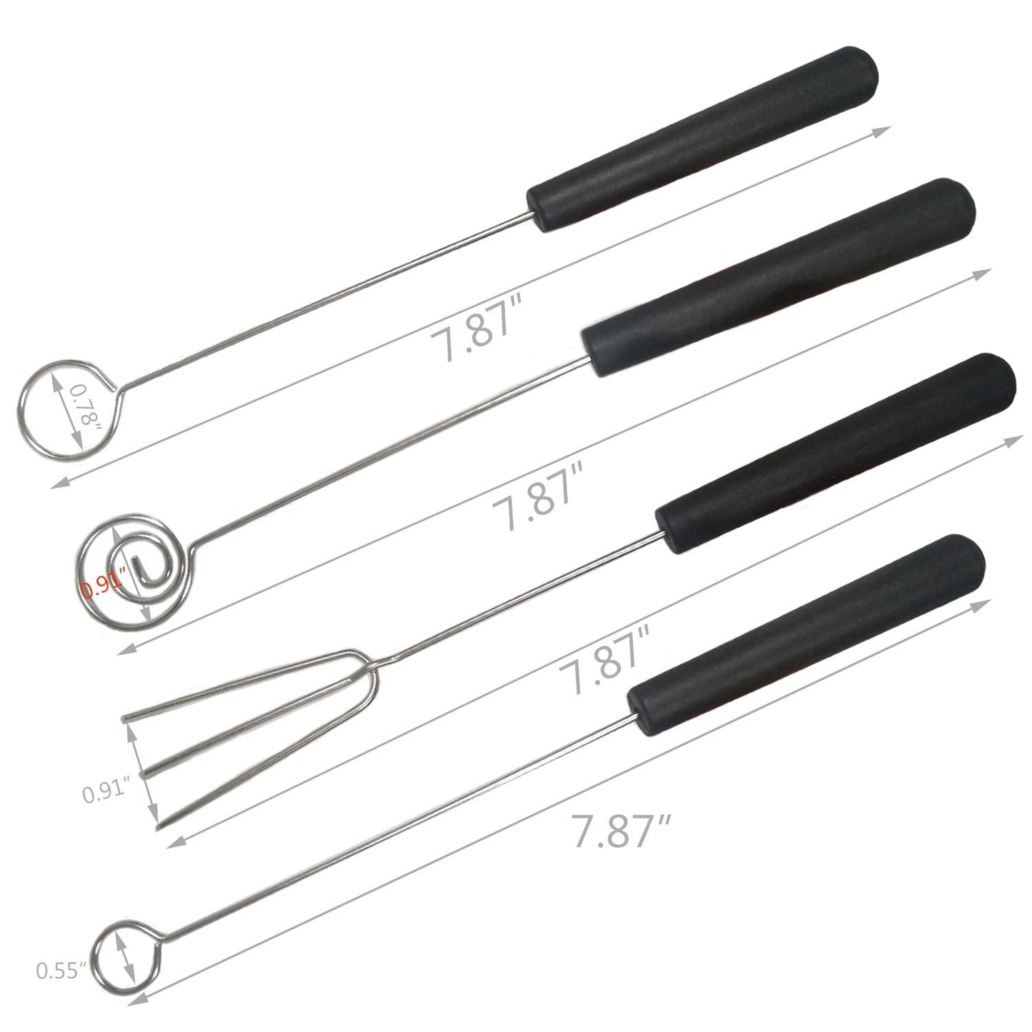 6 Candy Dipping Tools Chocolate Dipping Fork Spoons Set 2 Culinary Drawing Decorating Spoon Set,Stainless Steel Chef Art Pencil Plated Decoration Kit for Decorative Plates Cake Coffee