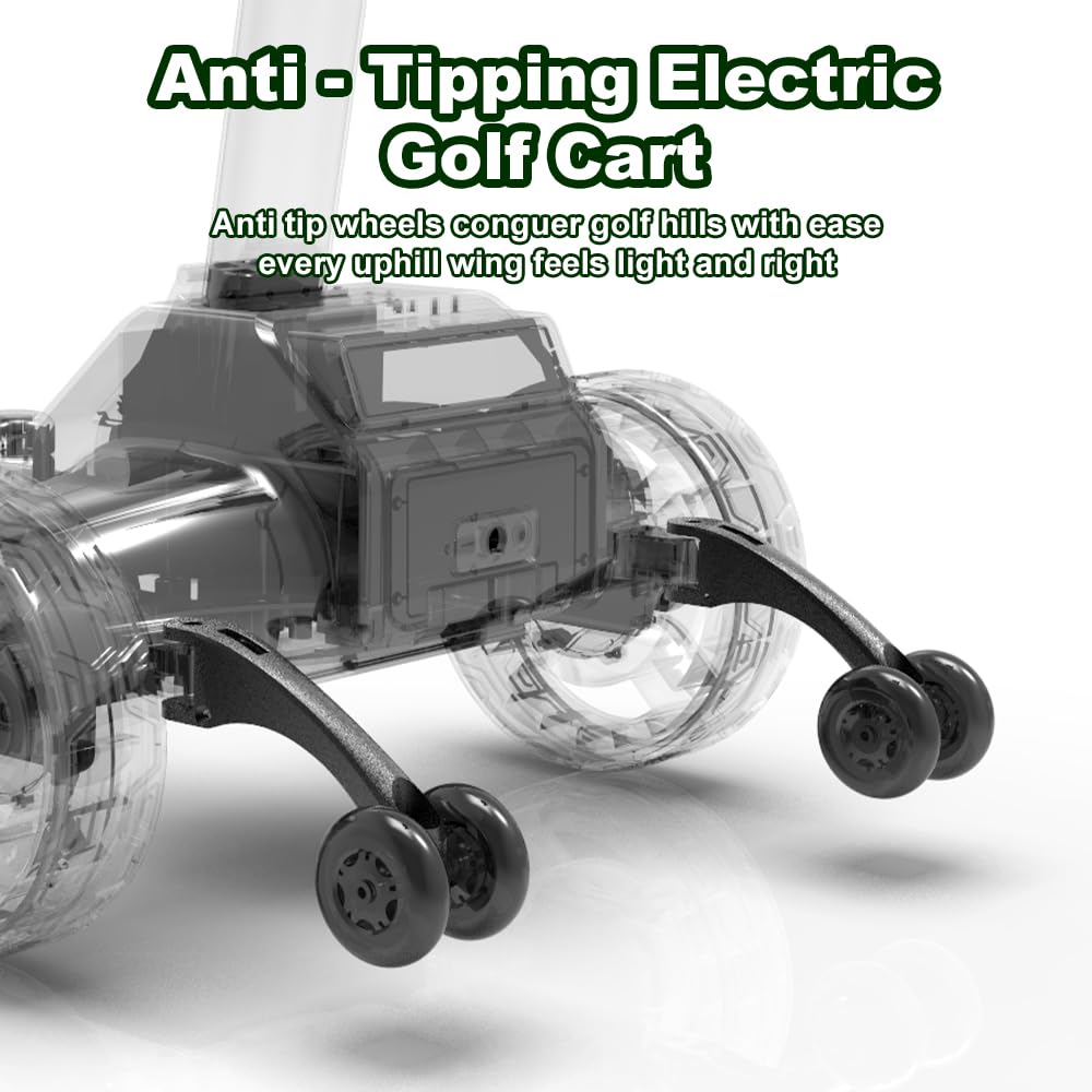 Icango caddy G5 Electric Golf cart,Electric Golf Push Cart Auto Follow You, 45 Holes Battery,Remote/APP/Manual Control,Anti-Tipping,Electric Golf Push cart with Remote,Umbrella,& Phone Holder