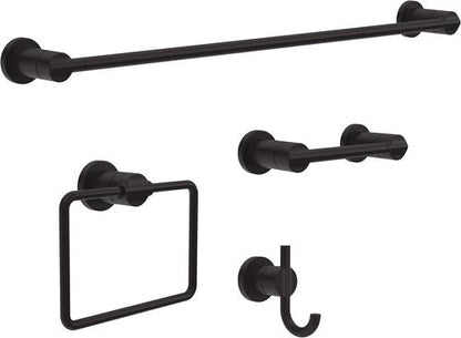 Delta Nicoli Toilet Paper Holder - Matte Black Pivoting Tissue Roll Holder for Bathroom Organization