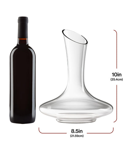 Le Chateau Large Elegant Crystal Wine Decanter with Aerator – 750ml Glass Decanter – Hand-Blown Lead-Free Clear Glass Carafe with Aerator – Hand Held Gifts Red Wine Accessories/for Wine Lovers