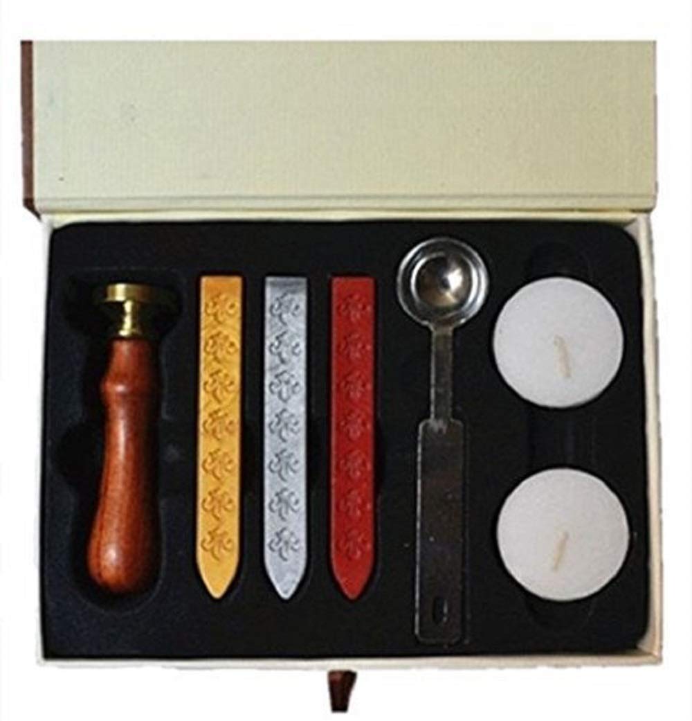 MDLG Dachshund Dog Wax Seal Stamp Melting Spoon Sealing Wax Sticks Candle Box Set Embellishment Wedding Invitation Card Snail Mail Gift Wrapping Wine Package Christmas Idea Puppy Wax Seal Stamp Kit