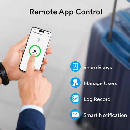 ULTRALOQ Latch 5 Built-in WiFi Smart Lock with NFC, 5-in-1 Keyless Entry Door Lock with Touch Digital Keypad, Smart Handle Lock, App Control, Black