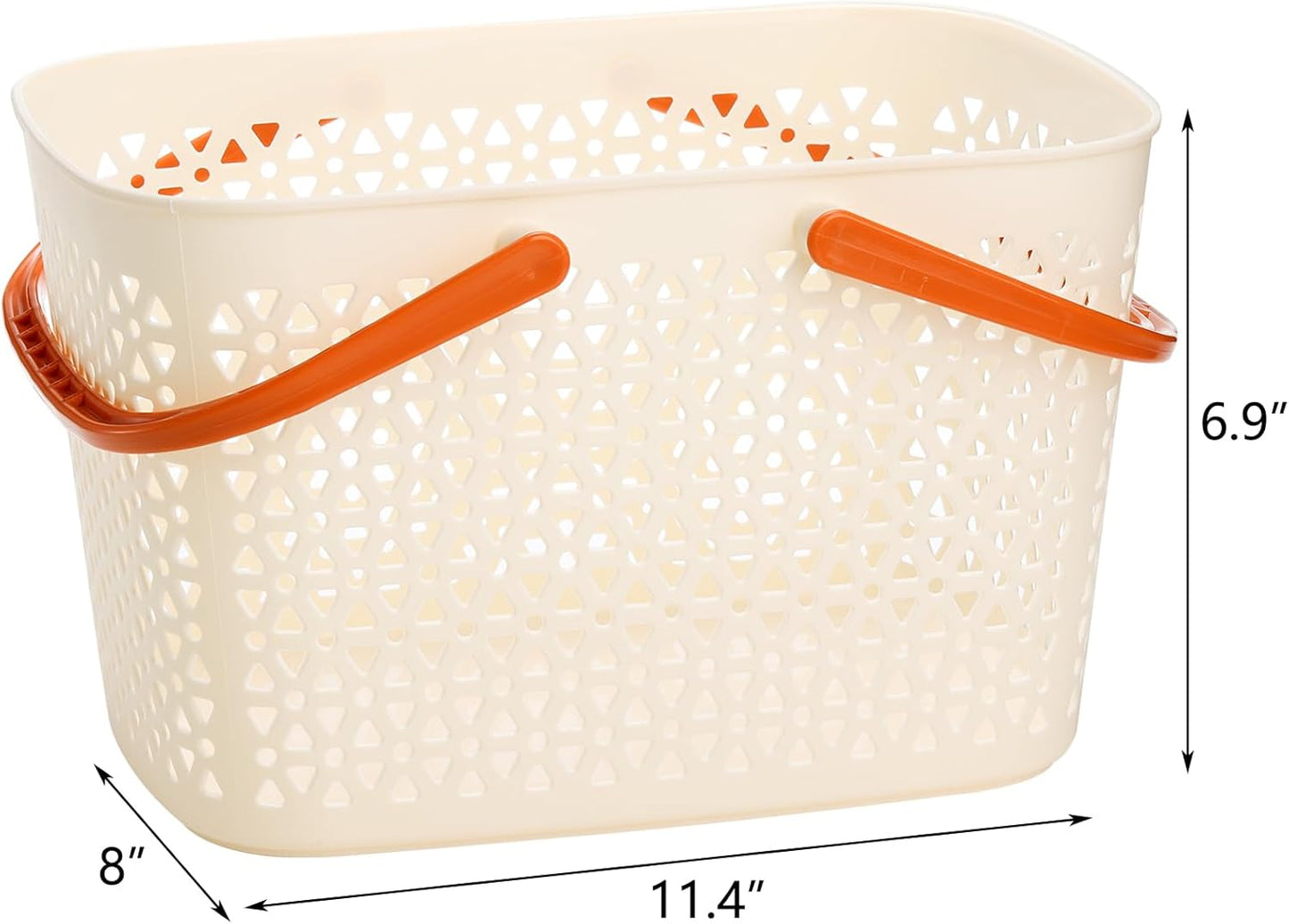 Hedume 2 Pack Portable Shower Caddy Basket, Plastic Organizer Storage Tote with Handle for Bathroom, Kitchen, Camp
