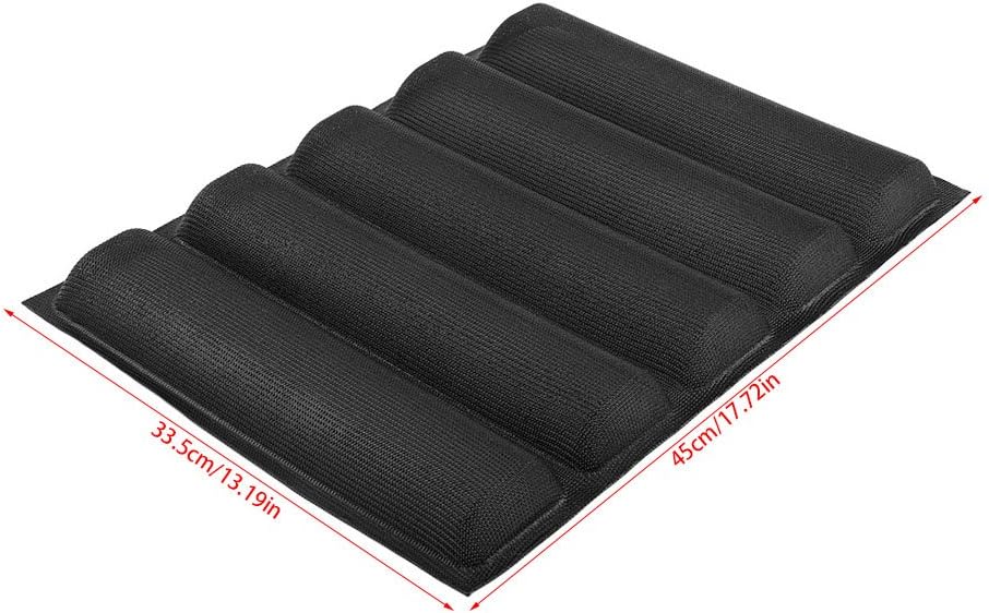 Estink Silicone Pan, Oblong Shape Bread Molds, 5 Loaf NonStick Baking Liners for French Bread Baking