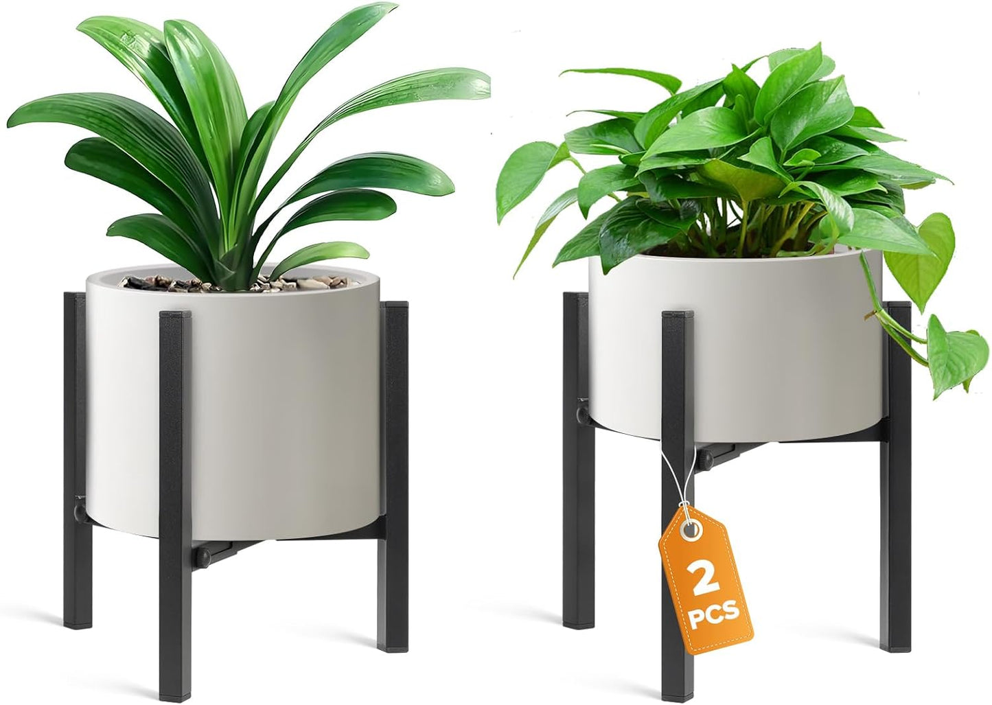 2 Pack, 8 12 Inches Plant Stand Indoor Adjustable Metal Modern Indoor Plant Stand, Heavy Duty Plant Stands Outdoor