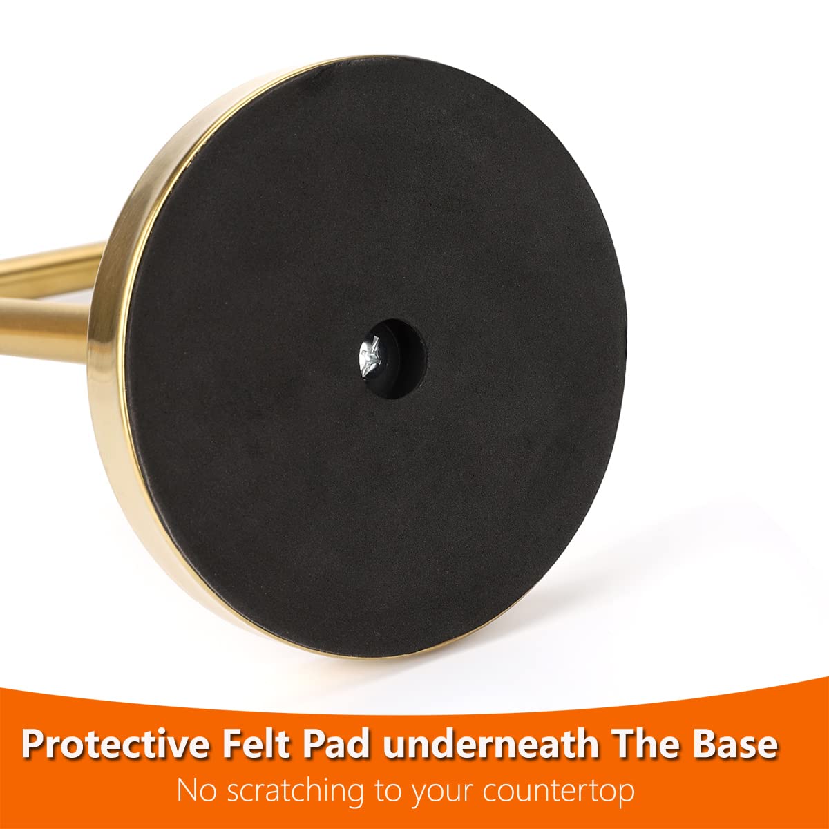 Kalitro Gold Towel Rack Hand Towel Stand, Bathroom Towel Holder Stand SUS304 Stainless Steel (Gold)