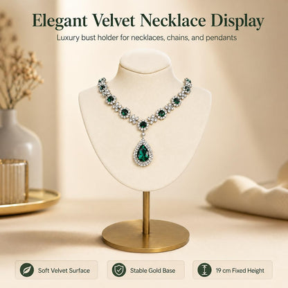 RQQM Necklace Display Stand For Selling Jewelry Display Stand with Stainless Steel Stand Necklace Holder Organizer Desktop Stand for Home Store Dresser-3.15''×4.72''×7.48''